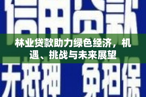 万丹林业贷款助力绿色经济，机遇、挑战与未来展望