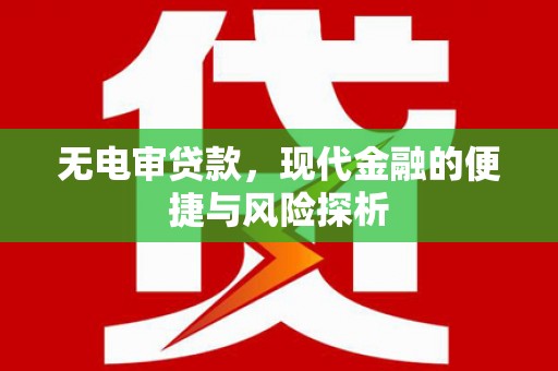 毕节无电审贷款，现代金融的便捷与风险探析