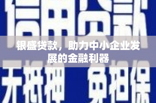 阳泉银盛贷款，助力中小企业发展的金融利器