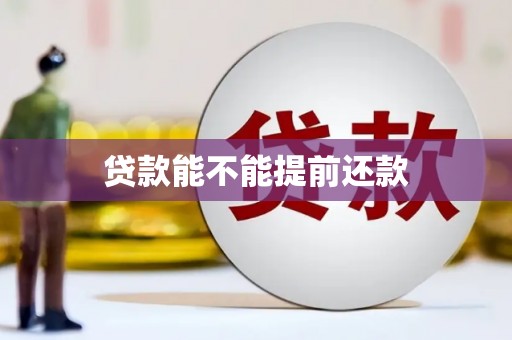 漯河贷款能不能提前还款