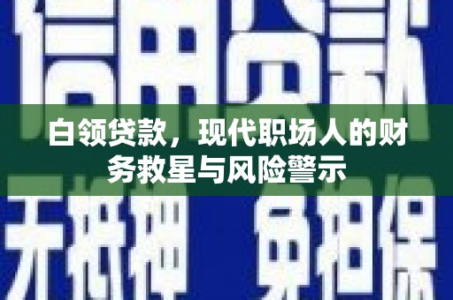 甘谷白领贷款，现代职场人的财务救星与风险警示