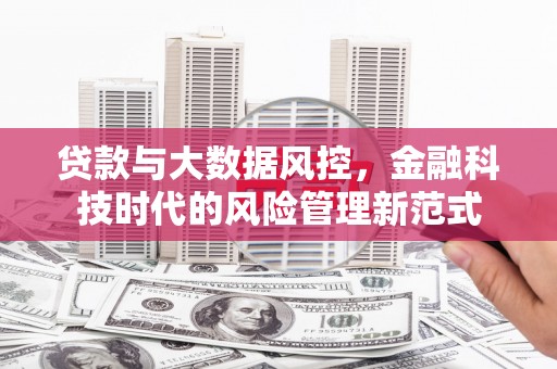 濮阳贷款与大数据风控，金融科技时代的风险管理新范式