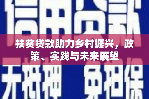 芬园扶贫贷款助力乡村振兴，政策、实践与未来展望