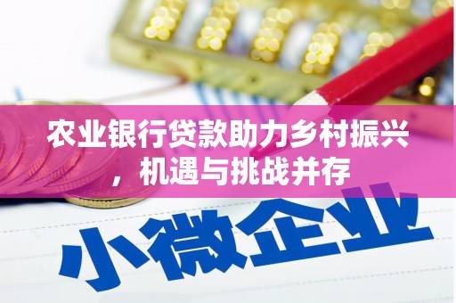 陵城农业银行贷款助力乡村振兴，机遇与挑战并存