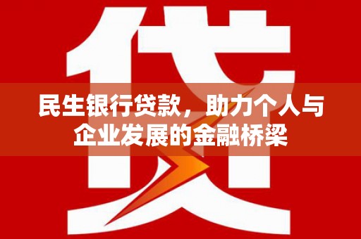 墨江民生银行贷款，助力个人与企业发展的金融桥梁